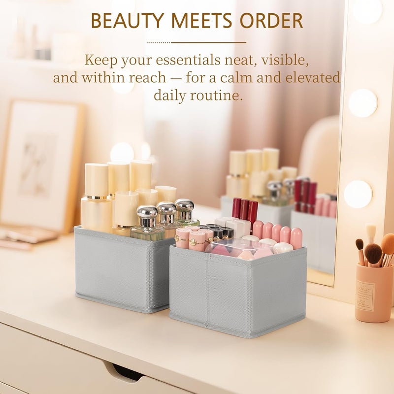 Criusia 15 Pack Drawer Organizer for Clothes, Foldable Dresser Dividers with 3 Sizes, Fabric Storage Bins – Gray - Image 5